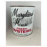 Maryland House H B Kennerly Gallon Oyster Can