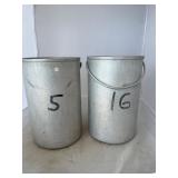 2 Oyster House Numbered Shucking Buckets