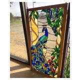 Beautiful Peacock Stained Glass Window