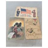 3 Antique Patriotic Postcards
