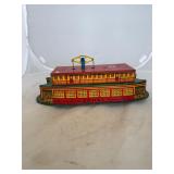 Antique Tin Litho Sandy Andy Ferry Toy