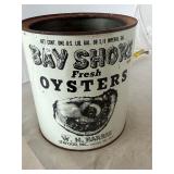 Bayshore W H Harris Chester MD Gallon Oyster Can