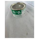 D and D Dean Seafood Montross VA 8oz Oyster Can
