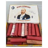 13lb Cigar Box Full of Wheat and Copper Pennies