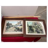 2 Antique Oak Frame Richmond Scenes
