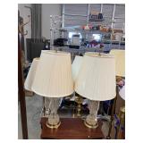 Pair of Crystal Lamps