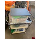 Vintage Metal Cart with Decorations