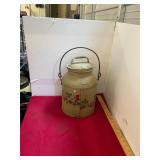 Vintage Painted Cream Can