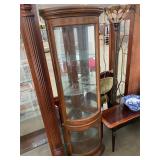 Glass Lighted Corner Curio Cabinet