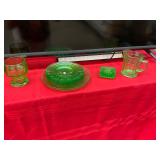 Green Depression Glass Uranium Lot