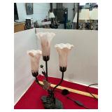 Butterfly Art Glass Lamp