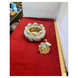 Japan Luster Vase and Flower Frog