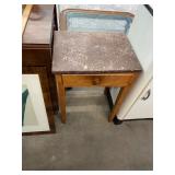 Marble Top Drawer Table