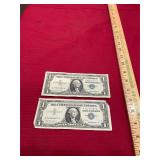 2 $1 Silver Certificates