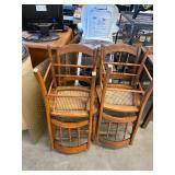 Set of 4 Antique Cane Bottom Chairs