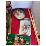 2 Coke Signs and Tray