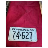 Pair of Virginia 1965 License Plates