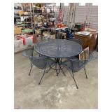 Wrought Iron Table and 4 Chairs