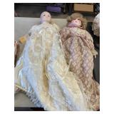 2 Porcelain Collectible Dolls Lady Anne and Other