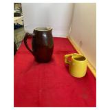 Pottery Pitcher and Diver Mug