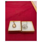 2 Vintage Necklaces Cameo and Scrimshaw