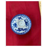 Antique East Asian Blue and White Rice Bowl