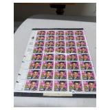 Sheet of 1992 Elvis Stamps
