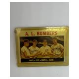 1962 TOPPS #331 A.L. BOMBERS MARIS MANTLE KALINE