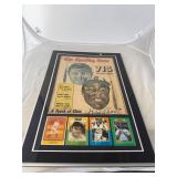 Hank Aaron Signed Sporting New Wall Plaque
