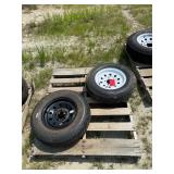 (2) 175/13 5 Lug Tire and Wheels