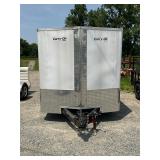 7x16LCGRBN White 7K Ramp Enclosed Cargo Trailer