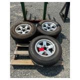 (3) 204/14" Aluminum Tire and Wheels