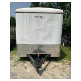 7x16CG White 7K Barn Door Enclosed Cargo Trailer