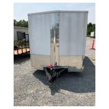 7x16CGRBN White 7K Enclosed Ramp Cargo Trailer