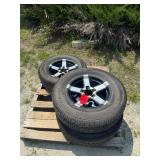 (3) 205/15 5 Lug Aluminum Wheel and Tire