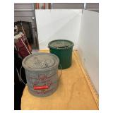 2 Vintage Minnow Buckets
