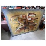 Large MCM Signed Lee Reynolds Oil on Canvas