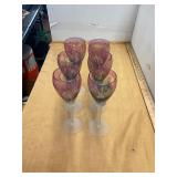 Set of 6 Iridescent Wine Glasses