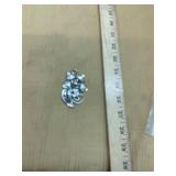 Vintage Sterling Flower Pin