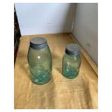 2 Antique Ball Blue Mason Jars