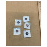 5 Indian Head Penny Cents