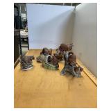 Collectible Porcelain Raccoon Figures