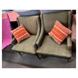 Pair of Green MCM Chairs
