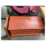 Antique Painted Dove Tailed Trunk