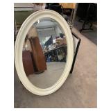 White Oval Mirror
