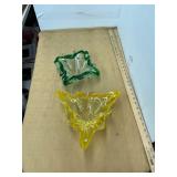 2 MCM Art Glass Ashtrays