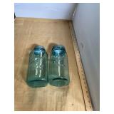 2 Quart Antique Ball Blue Mason Jars