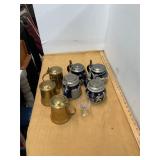 4 German and 3 Brass Beer Steins