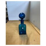 Art Glass Cobalt Blue Apothecary Bottle