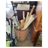 Wooden Barrel With Charts and Maps